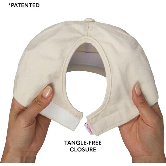 Cotton Ponytail Cap Women Open Back Tangle Free Hair-Friendly Hats